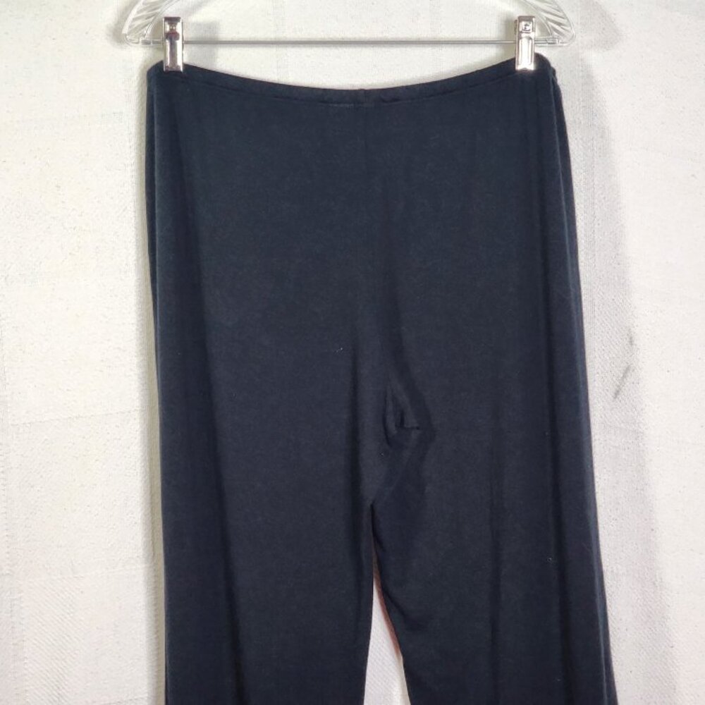 Adonna Black Modal Span Lace Hem Silk Adjustable Tie Waist Pajama Pants Size L - Picture 11 of 16
